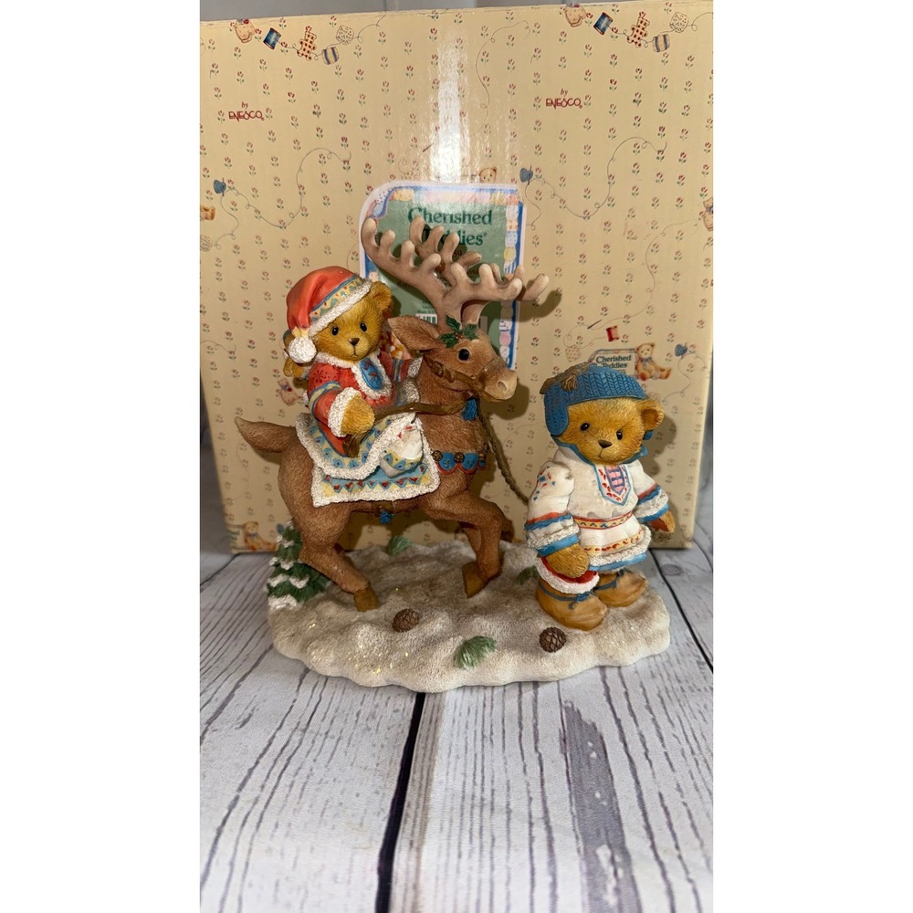 Cherished Teddies Sven & Liv Reindeer Figurine 272159 1997 Enesco Limited Ed